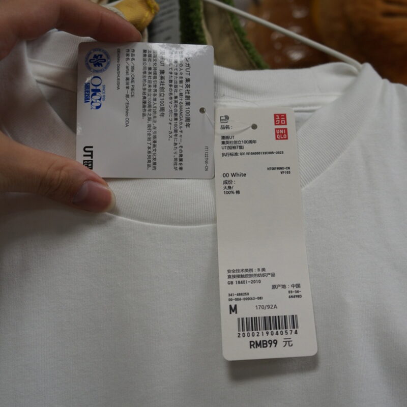 Футболка UNIQLO «Ван Пис» Черно-Белая М — фото 3