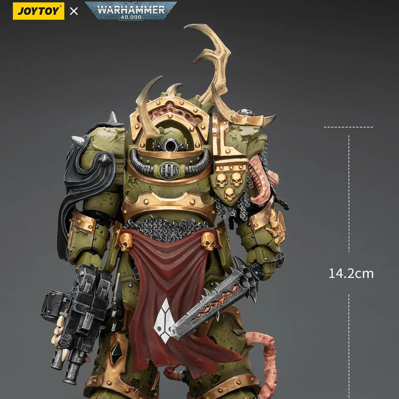 Оригинальная подвижная фигурка JOYTOY Warhammer 1/18 Повелитель Чумы Терминатор 3 — фото 2