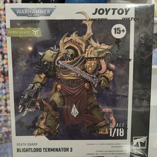 Оригинальная подвижная фигурка JOYTOY Warhammer 1/18 Повелитель Чумы Терминатор 3 — миниатюра 6