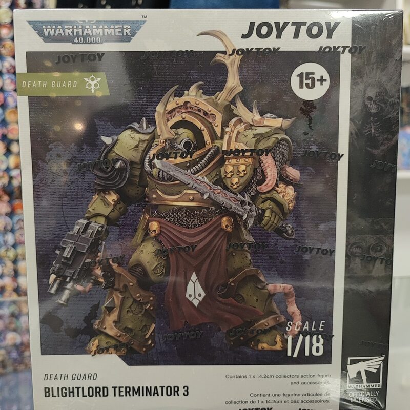 Оригинальная подвижная фигурка JOYTOY Warhammer 1/18 Повелитель Чумы Терминатор 3 — фото 6