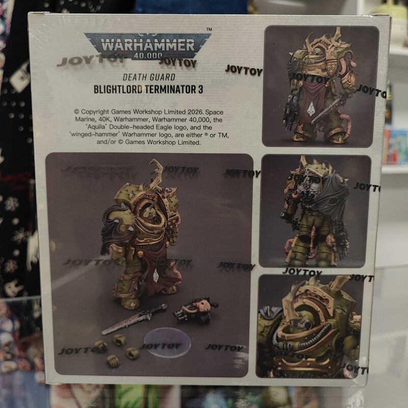 Оригинальная подвижная фигурка JOYTOY Warhammer 1/18 Повелитель Чумы Терминатор 3 — фото 7