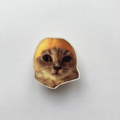 Деревянный значок «Мемы» Кот