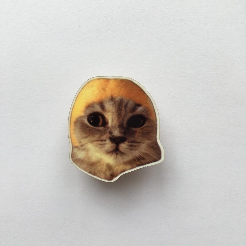 Деревянный значок «Мемы» Кот