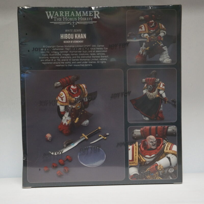 Оригинальная подвижная фигурка JOYTOY Warhammer 1/18 Хибу Хан искатель искупления Белых Шрамов — фото 6