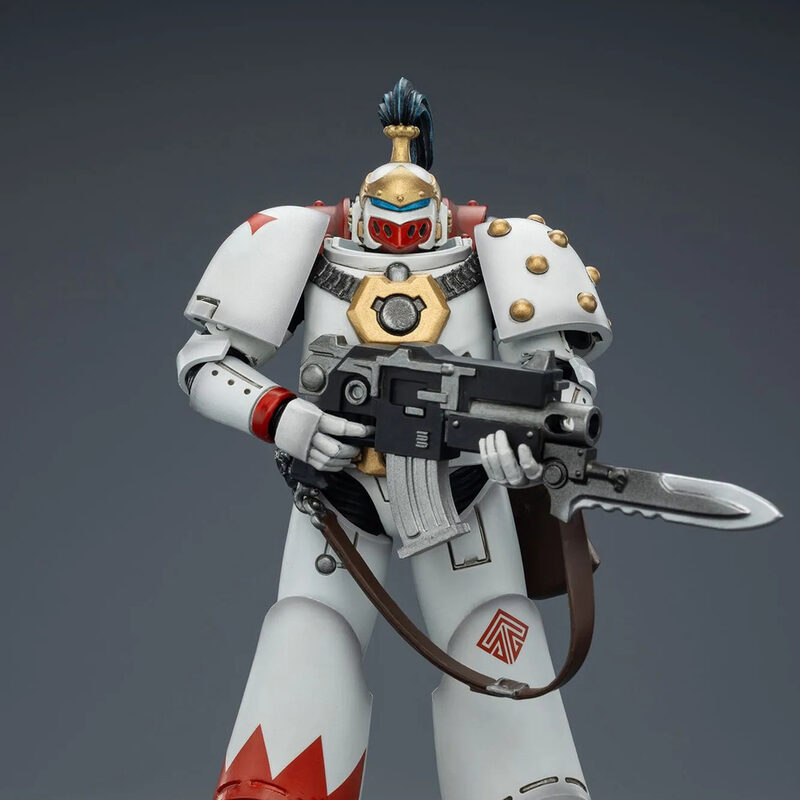 Оригинальная подвижная фигурка JOYTOY Warhammer 1/18 легионер Белых Шрамов — фото 3