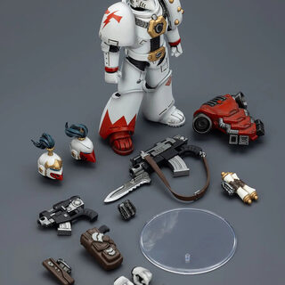 Оригинальная подвижная фигурка JOYTOY Warhammer 1/18 легионер Белых Шрамов — миниатюра 5
