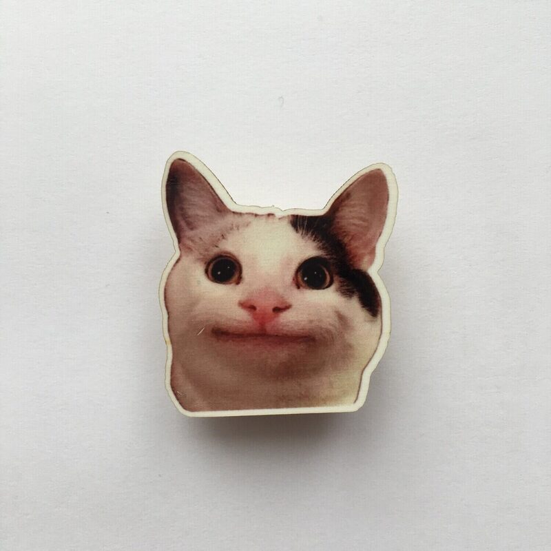 Деревянный значок «Мемы» Коть