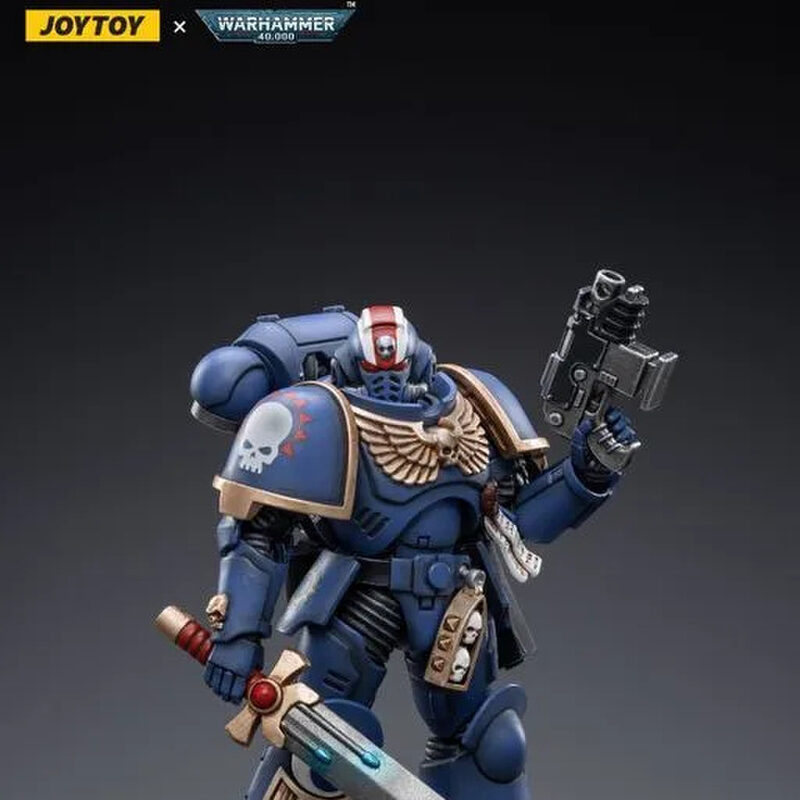 Оригинальная подвижная фигурка JOYTOY Warhammer 1/18 Ультрамарин, примарис-лейтенант Эрастус