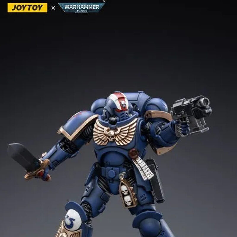Оригинальная подвижная фигурка JOYTOY Warhammer 1/18 Ультрамарин, примарис-лейтенант Эрастус — фото 2