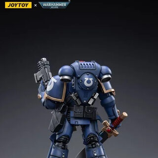 Оригинальная подвижная фигурка JOYTOY Warhammer 1/18 Ультрамарин, примарис-лейтенант Эрастус — миниатюра 3