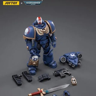 Оригинальная подвижная фигурка JOYTOY Warhammer 1/18 Ультрамарин, примарис-лейтенант Эрастус — миниатюра 4