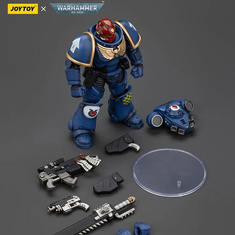 Оригинальная подвижная фигурка JOYTOY Warhammer 1/18 Ультрамарин, Брат-Ветеран, Сержант Кастор