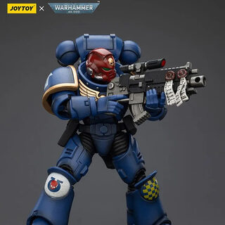 Оригинальная подвижная фигурка JOYTOY Warhammer 1/18 Ультрамарин, Брат-Ветеран, Сержант Кастор — миниатюра 3
