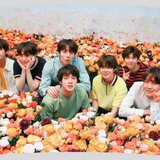 Термокружка «К-поп» BTS цветы — миниатюра 2
