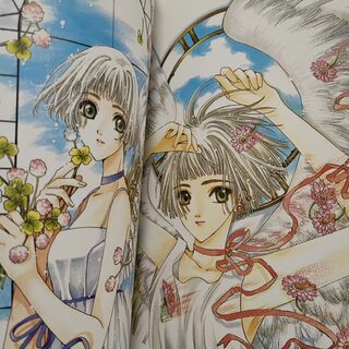 Оригинальный японский артбук «Студия Кламп / Studio Clamp» белый голубой — миниатюра 8