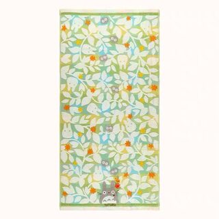 Оригинальное полотенце «Мой сосед Тоторо» белые цветы 60х120 — миниатюра 1
